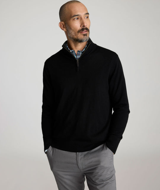 Merino Wool Quarter Zip Sweater