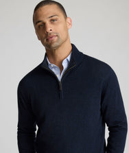 Merino Wool Quarter Zip Sweater Zoom