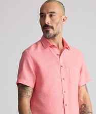 Wrinkle-Resistant Linen Short-Sleeve Cameron Shirt Zoom
