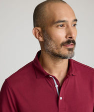 Wrinkle-Free Damaschino Long-Sleeve Polo Zoom