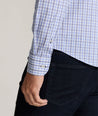 Model is wearing UNTUCKit durif wrinkle-free shirt.