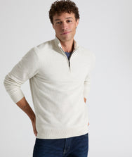 Cotton Quarter-Zip Sweater