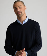 Merino Wool V-Neck Sweater Zoom