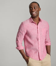 Wrinkle-Resistant Linen Vin Santo Shirt
