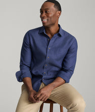 Wrinkle-Resistant Linen Vin Santo Shirt Zoom