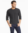 Model wearing a Black Ultrasoft Long-Sleeve Tee