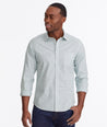 Model wearing a Light Green Wrinkle-Free Avellino Shirt