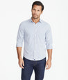 Model wearing a Blue Performance+ Beaumont Shirt