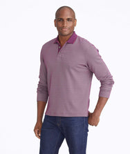 Textured Long-Sleeve Polo