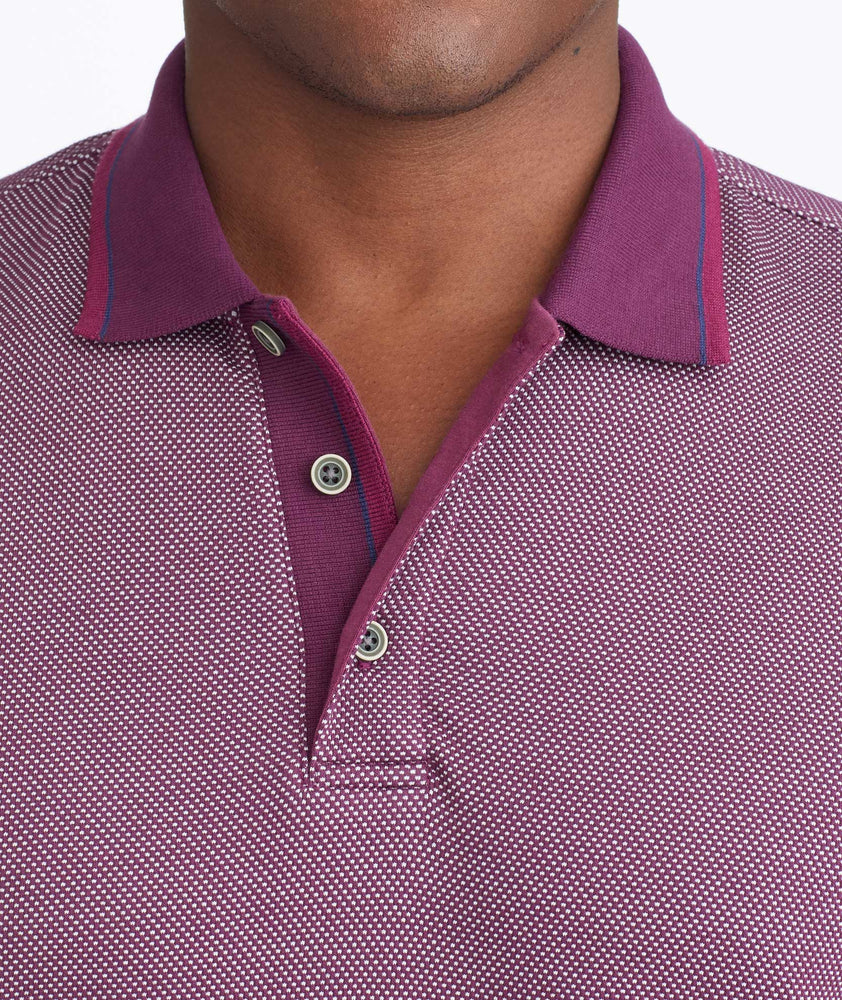 Textured Long-Sleeve Polo