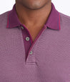 Textured Long-Sleeve Polo
