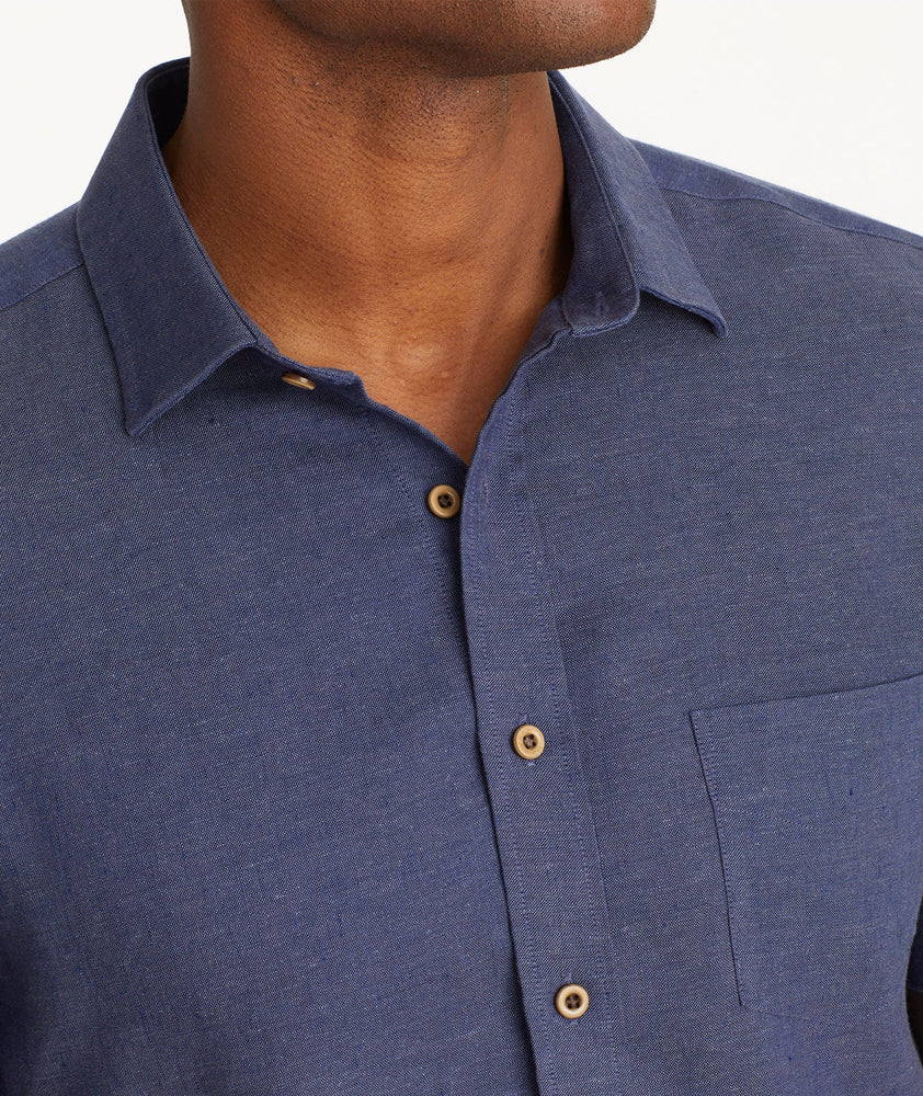 Wrinkle-Resistant Linen Short Sleeve Cameron Shirt
