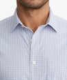 Model wearing a Pink Wrinkle-Free Performance Dalton Shirt