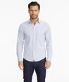 Model wearing a Pink Wrinkle-Free Performance Dalton Shirt