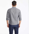 Model wearing a Dark Grey Flannel Librando Shirt
