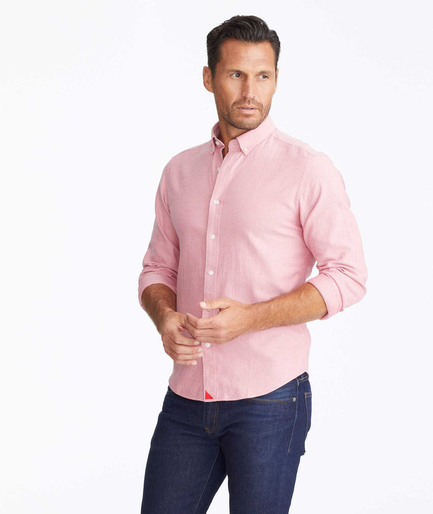 Model wearing a Red Flannel Librando Shirt