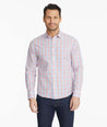 Model wearing a Light Blue Wrinkle-Free Morey Shirt