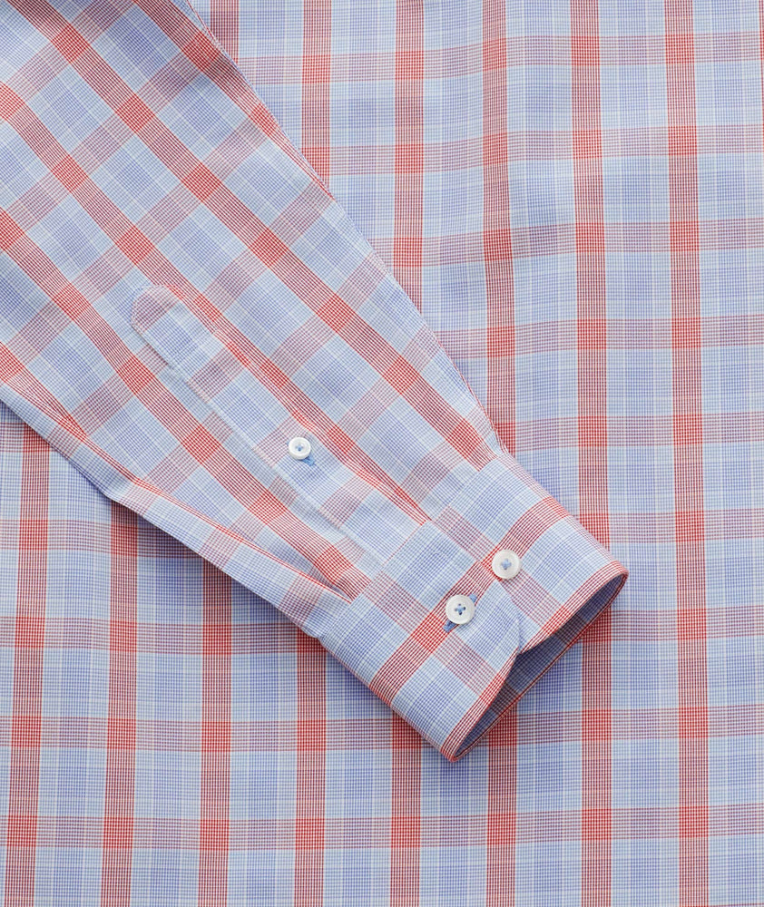 Model wearing a Light Blue Wrinkle-Free Morey Shirt