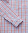 Model wearing a Light Blue Wrinkle-Free Morey Shirt