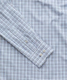Model wearing a Blue Wrinkle-Free Performance Nahad Shirt