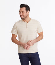 Multistripe Short-Sleeve Henley