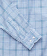 Model wearing a Blue Wrinkle-Free Rodano Shirt