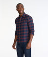 Model wearing a Navy Flannel Rosato Shirt