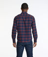 Model wearing a Navy Flannel Rosato Shirt