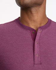 Textured Long-Sleeve Henley Zoom