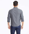 Model wearing a Dark Grey Flannel Sherwood Shirt