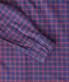 Model weating a Navy Flannel Veldenzer Shirt