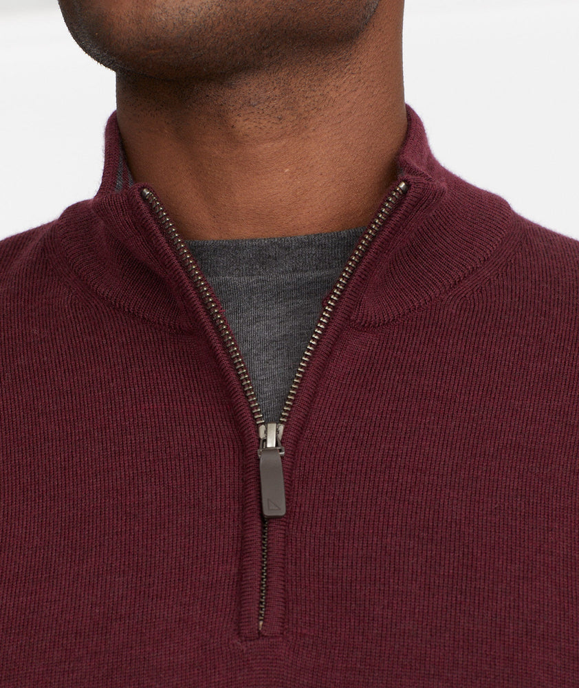 Merino Wool Quarter Zip Sweater