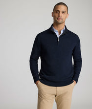 Merino Wool Quarter Zip Sweater