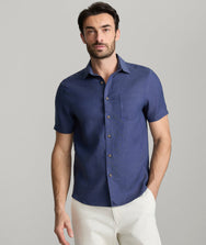 Wrinkle-Resistant Linen Short Sleeve Cameron Shirt
