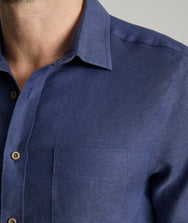 Wrinkle-Resistant Linen Short Sleeve Cameron Shirt Zoom