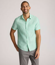 Wrinkle-Resistant Linen Short-Sleeve Cameron Shirt Zoom