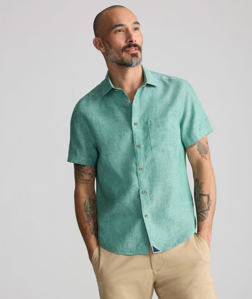 Model is wearing UNTUCKit Cameron Shirt in Amazon. 