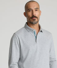 Wrinkle-Free Long-Sleeve Damaschino Polo Zoom