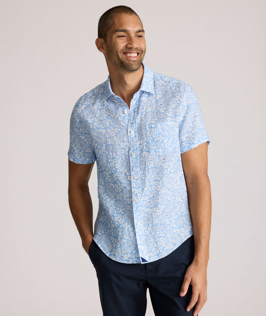 Linen Short-Sleeve Turner Shirt