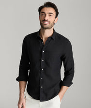 Wrinkle-Resistant Linen Vin Santo Shirt