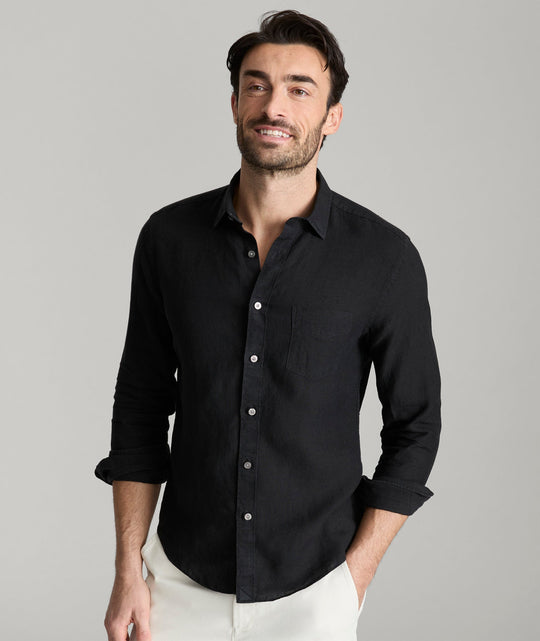 Wrinkle-Resistant Linen Vin Santo Shirt