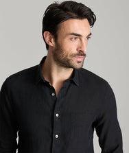 Wrinkle-Resistant Linen Vin Santo Shirt Zoom