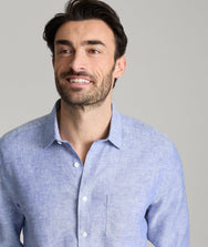 Wrinkle-Resistant Linen Vin Santo Shirt