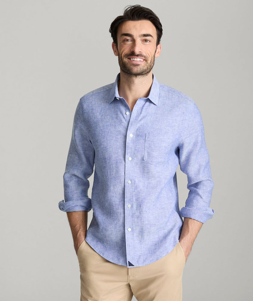 Wrinkle-Resistant Linen Vin Santo Shirt