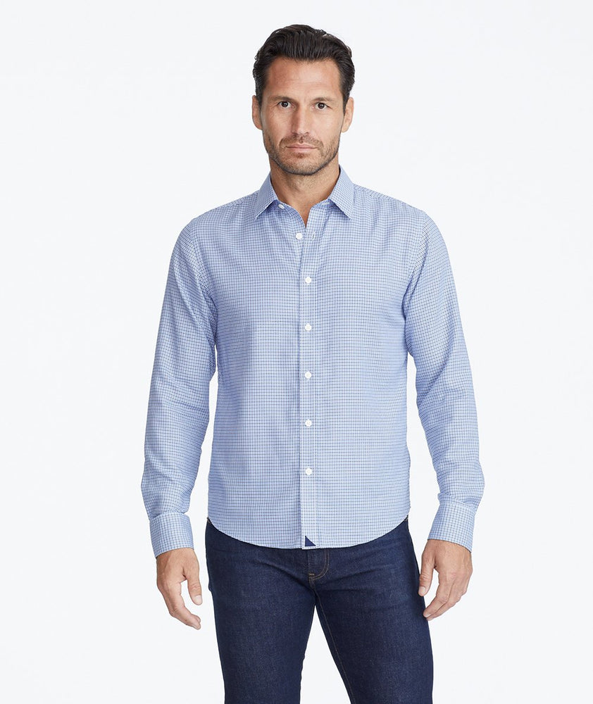 Model wearing a Light Blue Classic Cotton Ansellmo Shirt