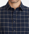 Model wearing a Black Flannel Appellati Shirt