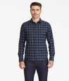 Model wearing a Black Flannel Appellati Shirt