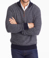 Birdseye Merino Wool Quarter-Zip Sweater