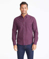 Model wearing a Black Flannel Calder Shirt