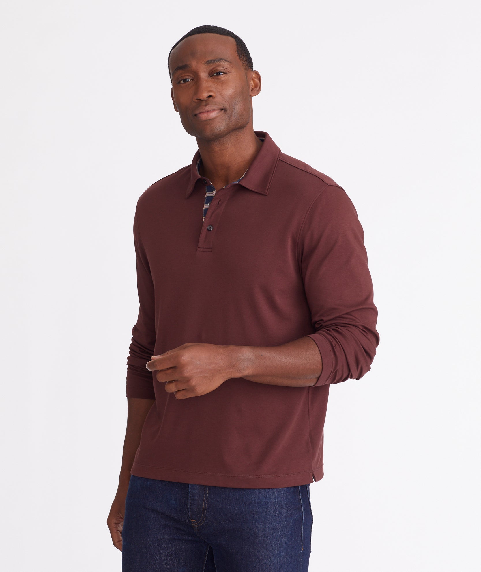 Long sleeve 2024 maroon polo